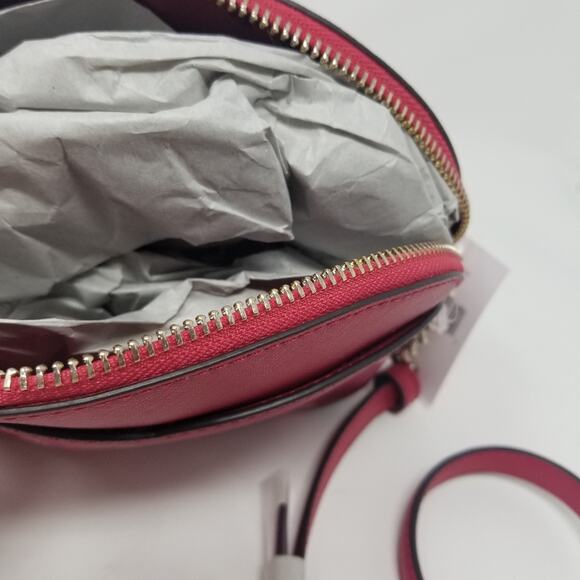 Kate Spade NEW Red Multi Dome Crossbody Chain and Leather Zipper Closer Purse - Picture 8 of 16